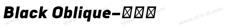 Black Oblique字体转换